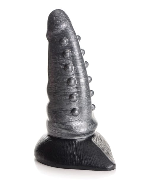 Xr LLC No Eta Creature Cocks Beastly Tapered Bumpy Silicone Dildo - Silver-black Dildos