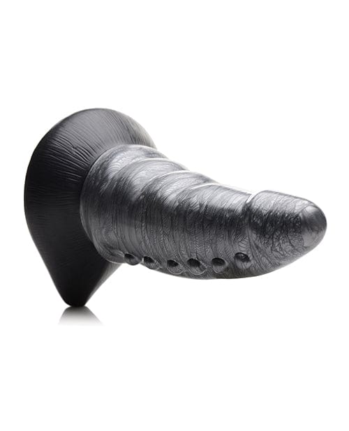 Xr LLC No Eta Creature Cocks Beastly Tapered Bumpy Silicone Dildo - Silver-black Dildos