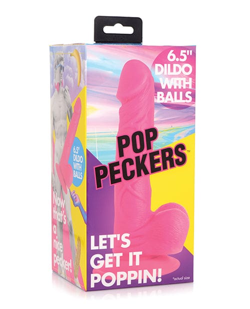 Xr LLC Pop Peckers 6.5" Dildo W/balls Pink Dildos
