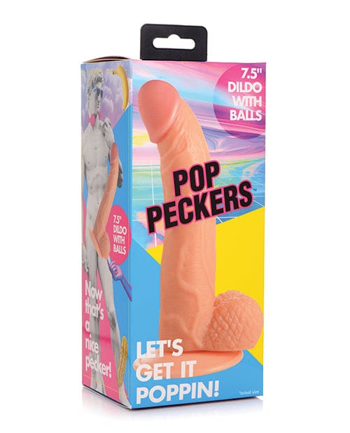 Xr LLC Pop Peckers 7.5" Dildo W/balls Light Dildos