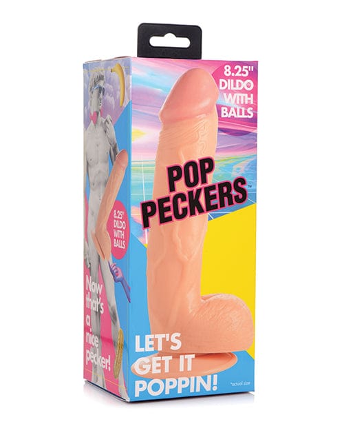 Xr LLC Pop Peckers 8.25" Dildo W/balls Light Dildos