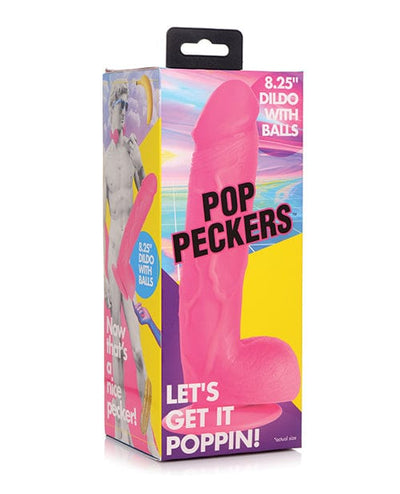 Xr LLC Pop Peckers 8.25" Dildo W/balls Pink Dildos