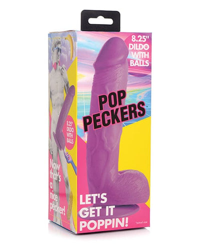 Xr LLC Pop Peckers 8.25" Dildo W/balls Purple Dildos