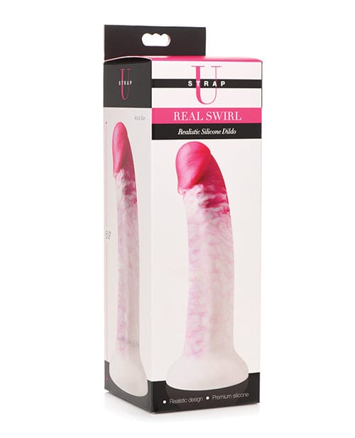 Xr LLC Strap U Real Swirl Realistic Silicone Dildo Pink Dildos