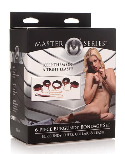 Xr LLC Master Series 6 Pc Bondage Set - Burgundy Kink & BDSM