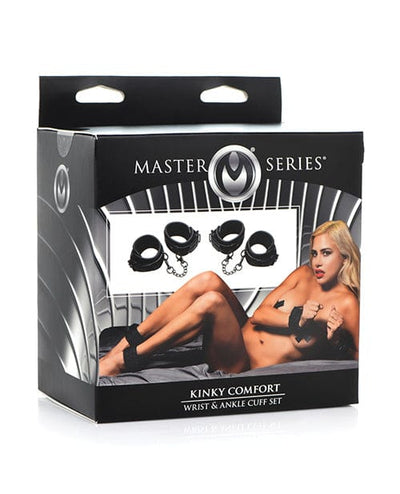 Xr LLC Master Series Wrist & Ankle Cuff Set - Black Kink & BDSM