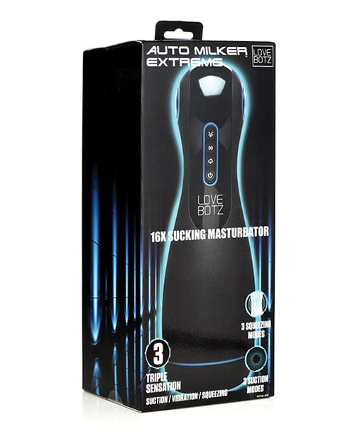 Xr LLC Lovebotz Auto Milker Extreme 16x Sucking Masturbator - Black Penis Toys