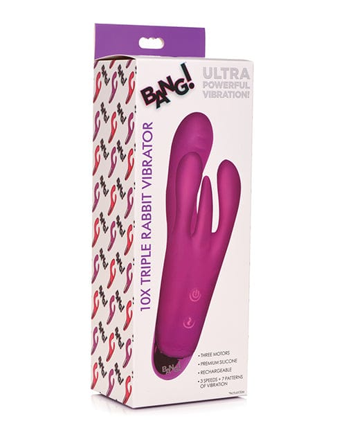 Xr LLC Bang! Triple Rabbit Vibrator Purple Vibrators