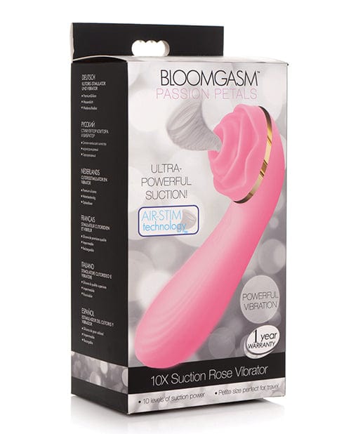 Xr LLC Inmi Bloomgasm Passion Petals 10x Silicone Suction Rose Vibrator Pink Vibrators