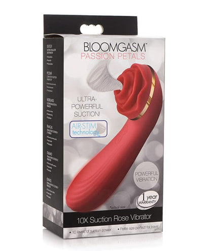 Xr LLC Inmi Bloomgasm Passion Petals 10x Silicone Suction Rose Vibrator Red Vibrators