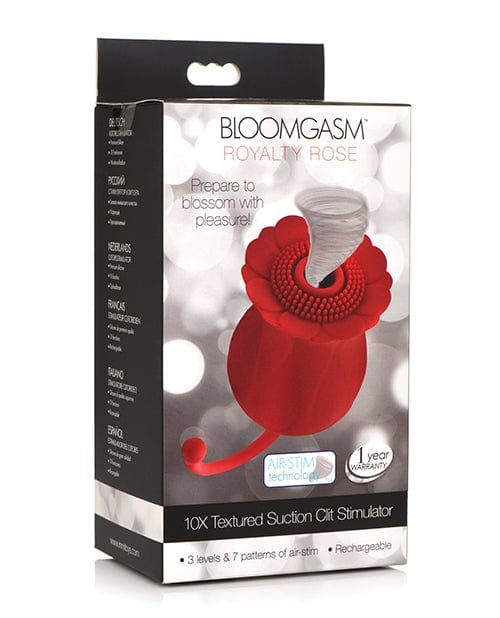 Xr LLC Inmi Bloomgasm Royalty Rose Textured Suction Clit Stimulator - Red Vibrators