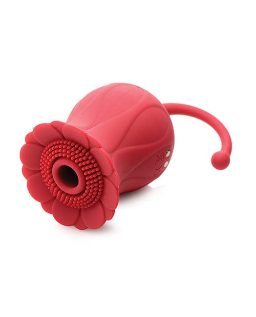 Xr LLC Inmi Bloomgasm Royalty Rose Textured Suction Clit Stimulator - Red Vibrators
