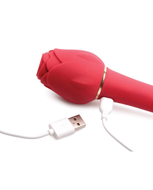 Xr LLC Inmi Bloomgasm Sweet Heart Rose 5x Suction Rose &amp; 10x Vibrator - Red Vibrators