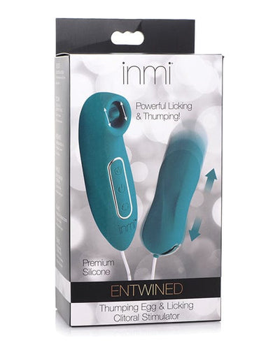 Xr LLC Inmi Entwined Silicone Thumping Egg & Licking Clitoral Stimulator - Green Vibrators