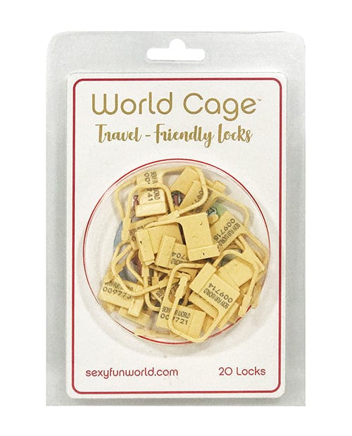 Yates Custom World Cage Travel Friendly Locks - 20 Pack Plastic Locks Kink & BDSM