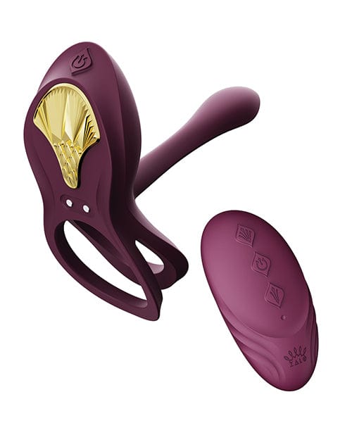 Zalo Zalo Bayek Vibrating Couples Ring W/remote Velvet Purple Vibrators