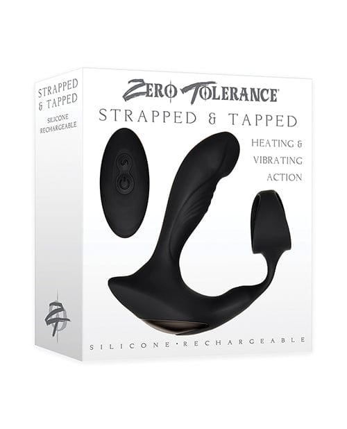 Zero Tolerance Zero Tolerance Strapped &amp; Tapped Rechargeable Prostate Vibrator - Black Anal Toys