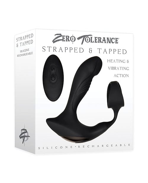 Zero Tolerance Zero Tolerance Strapped & Tapped Rechargeable Prostate Vibrator - Black Anal Toys