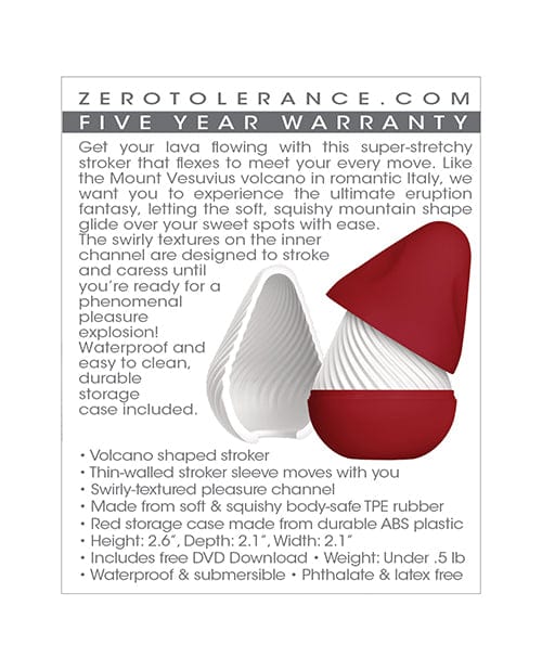Zero Tolerance Zero Tolerance Vesuvias Stroker - White Penis Toys