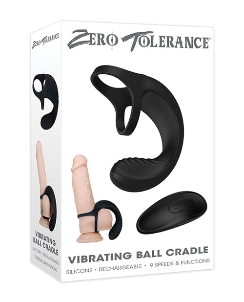 Zero Tolerance Vibrating Ball Cradle with Remote - Black