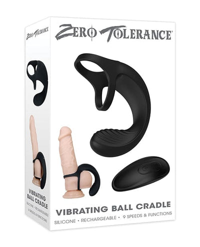 Zero Tolerance Zero Tolerance Vibrating Ball Cradle with Remote - Black Penis Toys