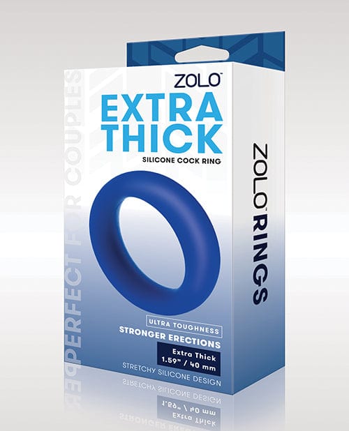 ZOLO ZOLO Extra Thick Silicone Cock Ring - Blue Penis Toys