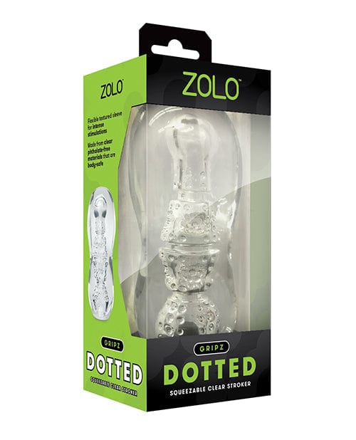 ZOLO ZOLO Gripz Dotted Stroker - Clear Penis Toys
