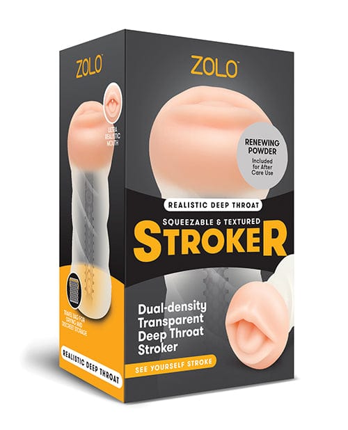 ZOLO ZOLO Realistic Deep Throat Dual Density Transparent Stroker Penis Toys