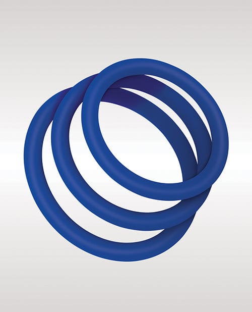 ZOLO ZOLO Stretchy Silicone Cock Rings - Blue Penis Toys